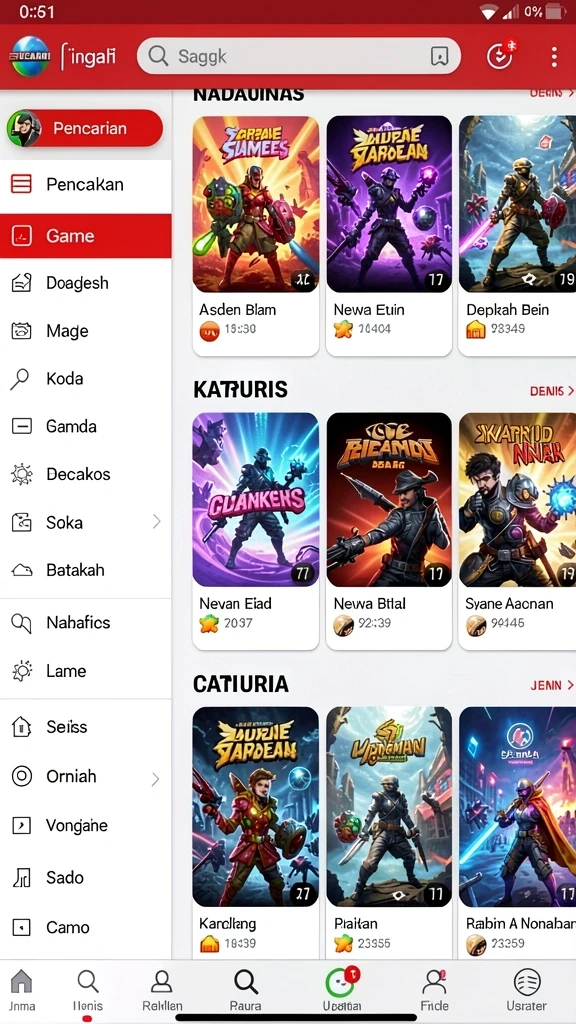 megahoki - Antarmuka permainan yang menarik dan user-friendly.
